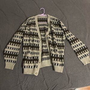 Men's Patterned Cardigan Sweater